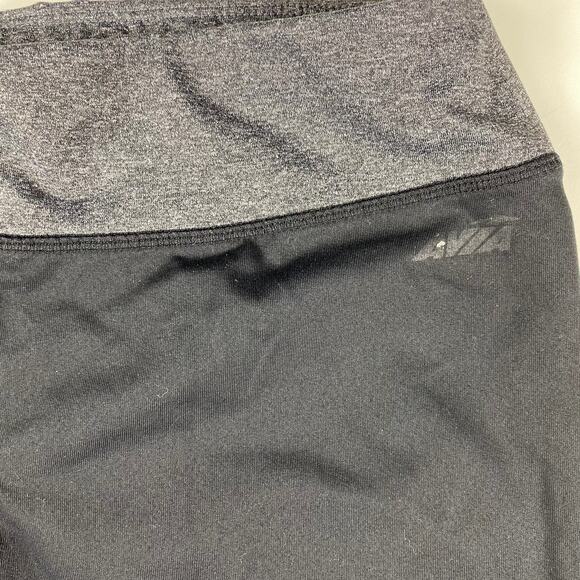 Avia Colorblock Mesh Leggings Active Full Length Black White Grey sz Small - Picture 9 of 11